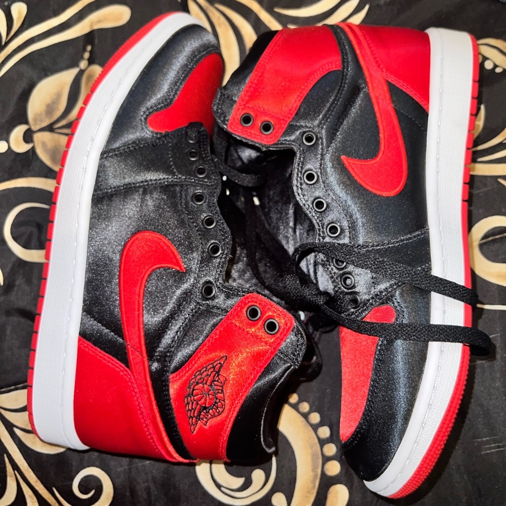 Air Jordan 1’s, High OG Satin Bred (Women's)